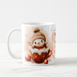 Taza De Café ¡Deja que nieve! | Alegre hombre de nieve país de 
