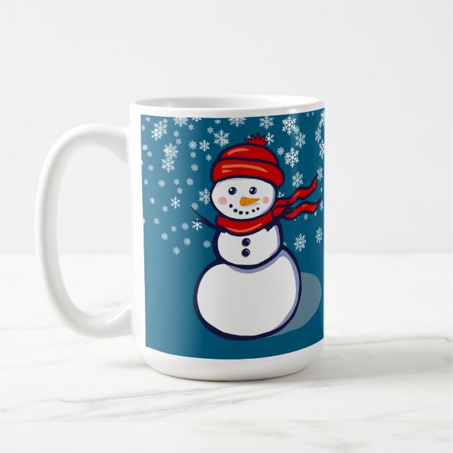 Taza De Café Deja que nieve muñeco de nieve (Izquierda)