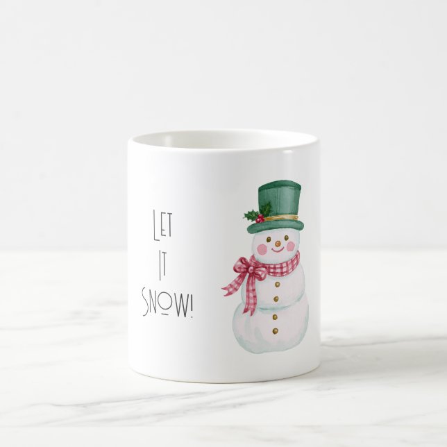 Taza De Café Deja que nieve Navidad (Centro)