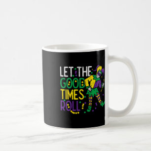 Taza De Café Deja que ruede el buen tiempo Jester Bead Divertid