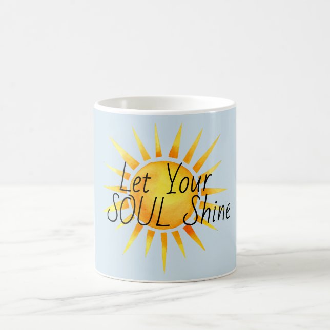 Taza De Café Deja que tu alma brille Inspirador (Centro)