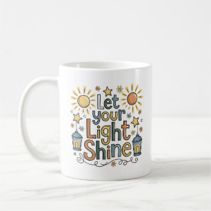 Taza De Café Deja que tu luz brille el café cristiano Mug