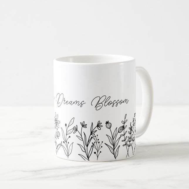 Taza De Café Deja que tus sueños florezcan (Anverso derecho)