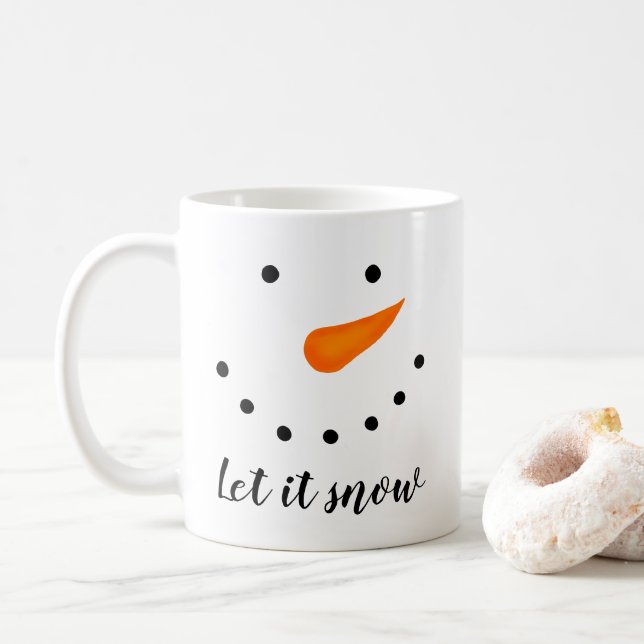 Taza De Café Dejáis le nevar muñeco de nieve (Con donut)