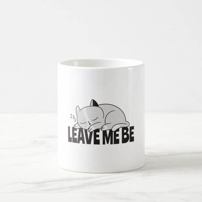 Taza De Café Déjame ser un gato holgazán (Centro)