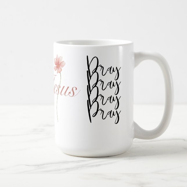 Taza De Café Dejar ir a Dios Cristianismo Fe Biblia Jesús (Derecha)