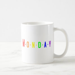 Taza De Café Dejar que el lunes el diseño quede en colores arco