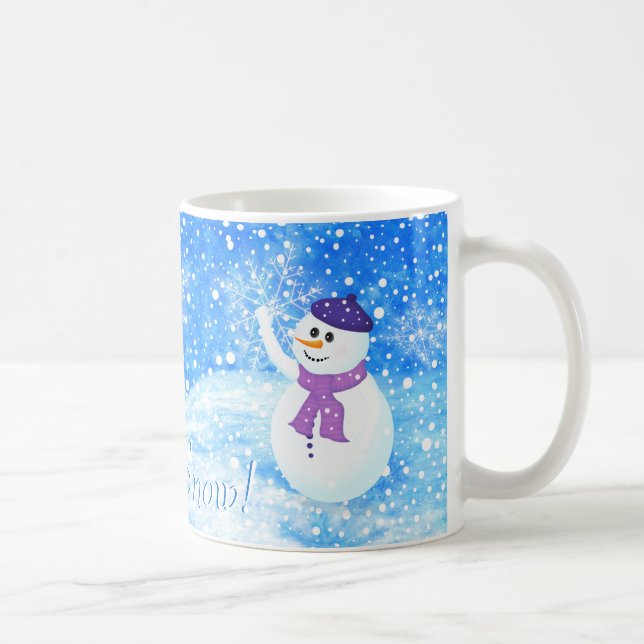 Taza De Café Dejar que la nieve mug (Derecha)