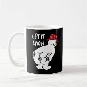 Taza De Café DEJAR QUE NIEVE un muñeco de nieve divertido