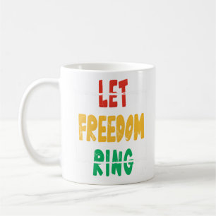 Taza De Café Dejar que suene la libertad, cita de MLK, historia