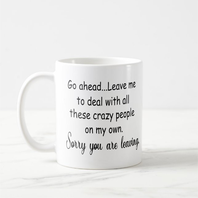 Taza De Café dejar regalos graciosos de coworker