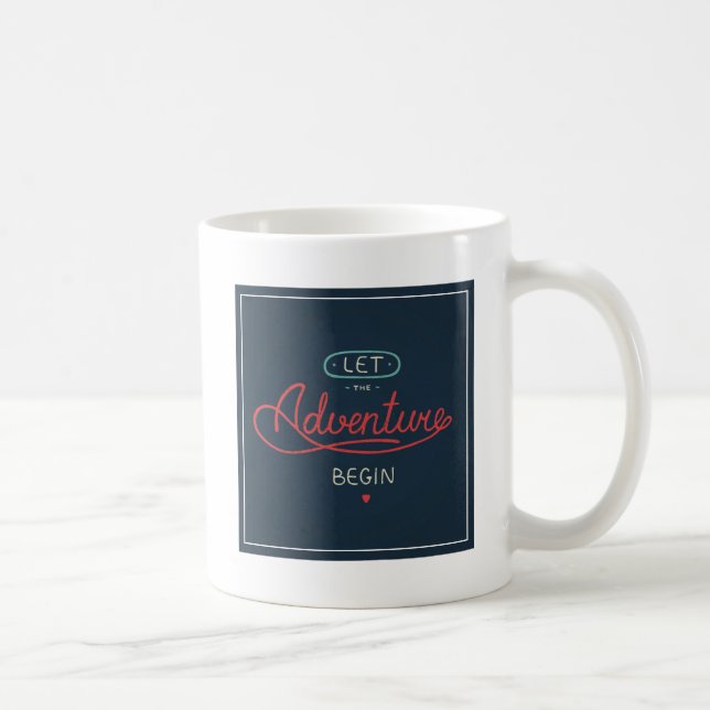 Taza De Café Deje la aventura comenzar (Derecha)