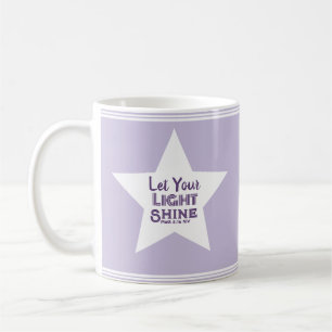Taza De Café Deje que su luz brille Versículo Bíblico Estrella