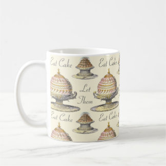 Taza De Café Déjelos comer los pasteles del vintage de la torta