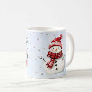 Taza De Café Dejemos que nieve lindo Navidades de snowman vacac