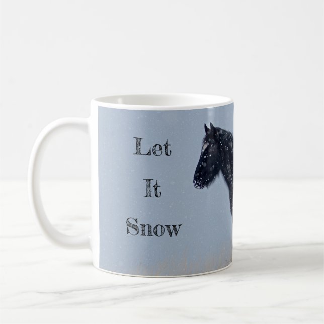 Taza De Café Dejemos que nieve, salvajes Navidades de Mustang (Izquierda)