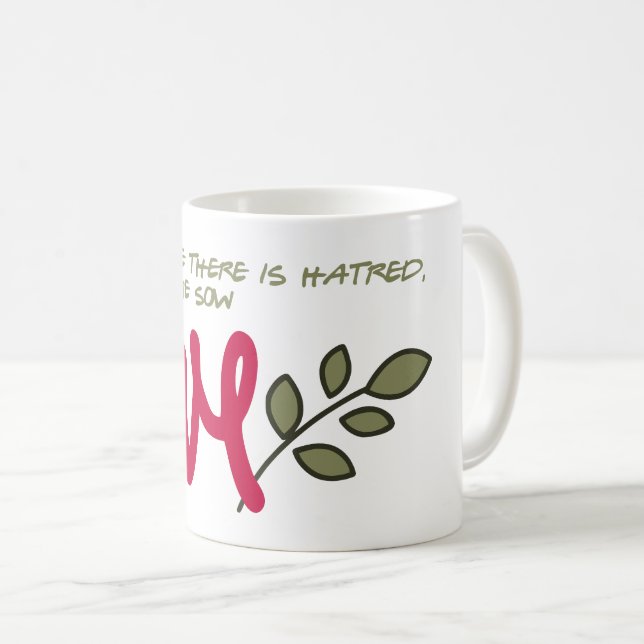 Taza De Café Dejen que sembren el amor (Anverso derecho)