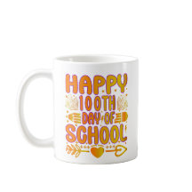 Taza de café del 100º día de escuela feliz
