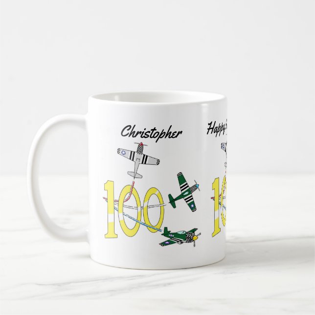 Taza de café del 100 cumpleaños de Mustangs (Izquierda)
