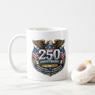 Taza de café del 250 aniversario de EE. UU.