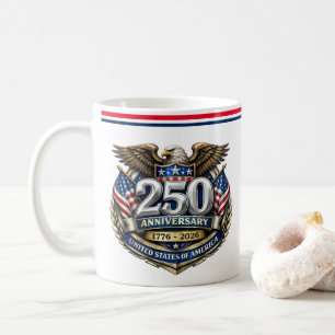 Taza de café del 250 aniversario de EE. UU.