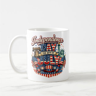 Taza de café del 4 de julio patriótica