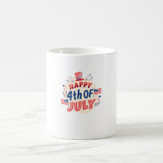 Taza de café del 4 de julio patriótica - Estrellas