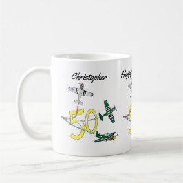 Taza de café del 50 cumpleaños de Mustangs