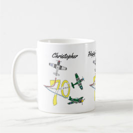 Taza de café del 70 cumpleaños de Mustangs