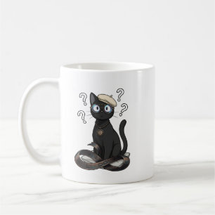 Taza de café del abogado gato negro de la Dama Jus