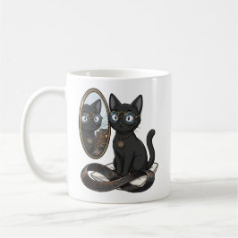 Taza de café del abogado gato negro Lady Justice