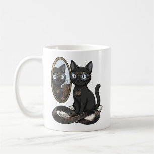 Taza de café del abogado gato negro Lady Justice