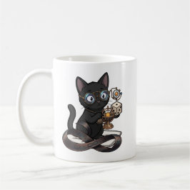 Taza de café del abogado gato negro Lady Justice