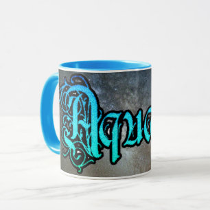 Taza de café del acuario del Rótulo del horósco