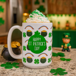 Taza de café del afortunado día de San Patricio ir