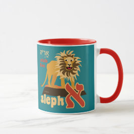 Taza de café del alfabeto hebreo