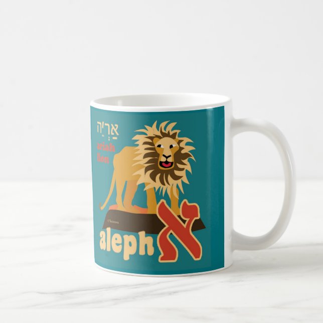 Taza de café del alfabeto hebreo (Derecha)