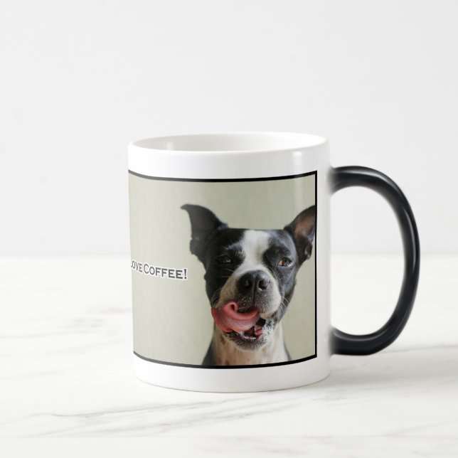 Taza de café del amor de Boston Terrier I (Derecha)