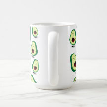 Taza de café del amor del aguacate