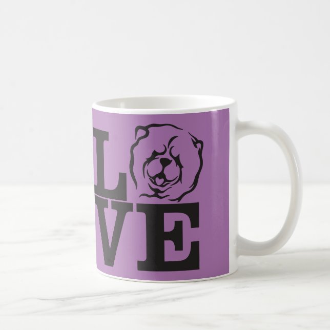 TAZA DE CAFÉ DEL AMOR DEL PERRO CHINO (Derecha)