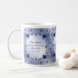 Taza de café del aniversario de boda del zafiro