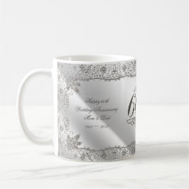 Taza de café del aniversario del diamante 60.o del