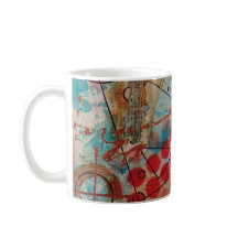 Taza de café del arte abstracto