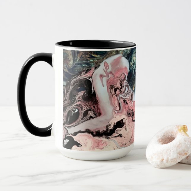 Taza de café del arte abstracto (Con donut)