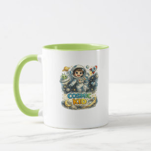 Taza de café del astronauta lindo Cosmic Kid