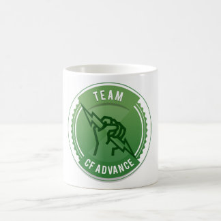 Taza de café del avance de los CF del equipo