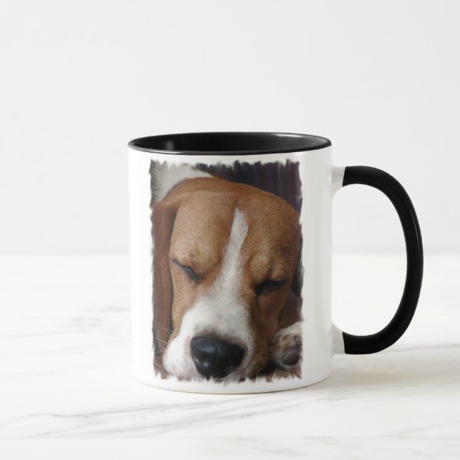 Taza de café del beagle el dormir (Derecha)