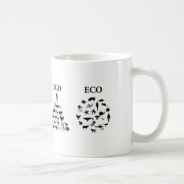 Taza de café del blanco 2 del ego de Eco
