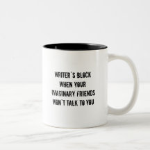 Taza de café del bloque de los escritores