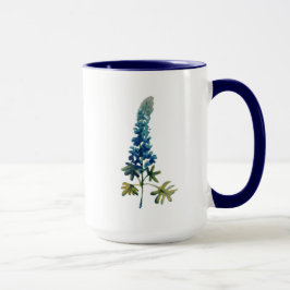 Taza de café del Bluebonnet de la acuarela